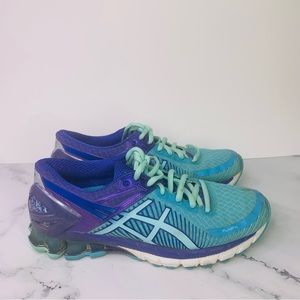 Asics Gel-Kinsei 6 Running Shoes Womens Size 8 Teal Blue Athletic Sneakers